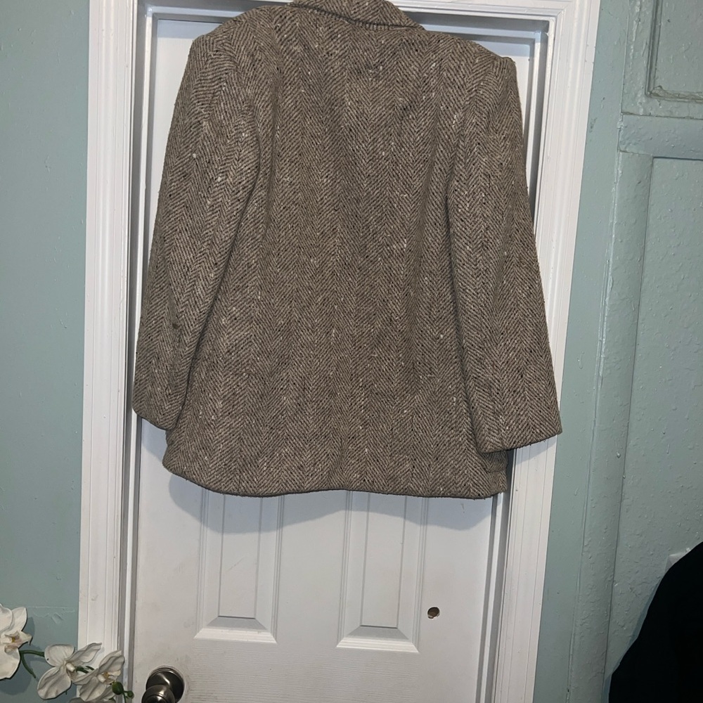 Women's Beige Tweed Blazer - Picture 5 of 6